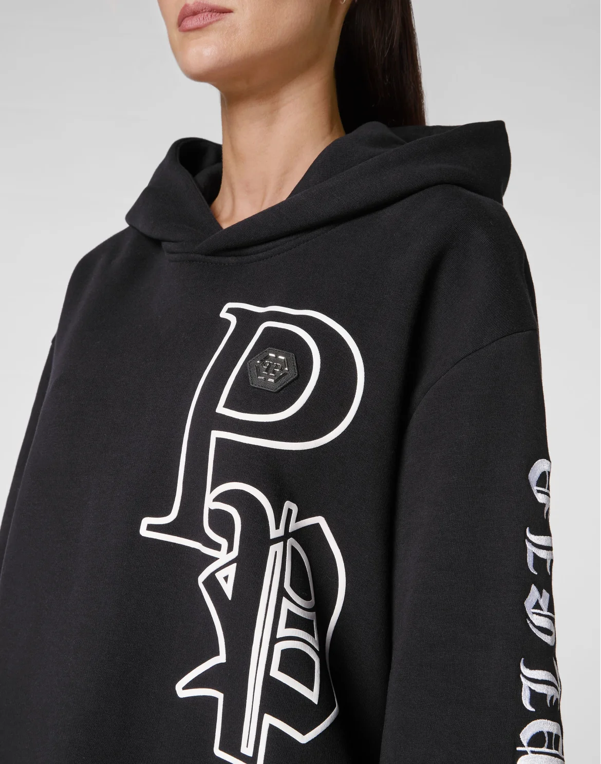 Hoodie Sweatshirt Gothic Plein, цвет: Черный