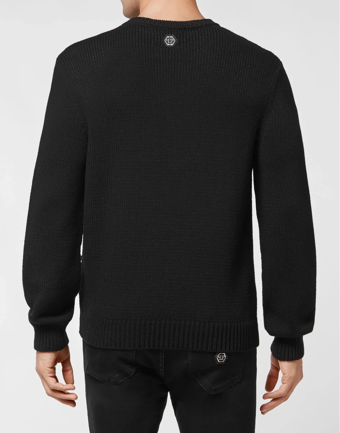 Wool Blend  Pullover Hand Made Embroidery PP Duck, цвет: Черный