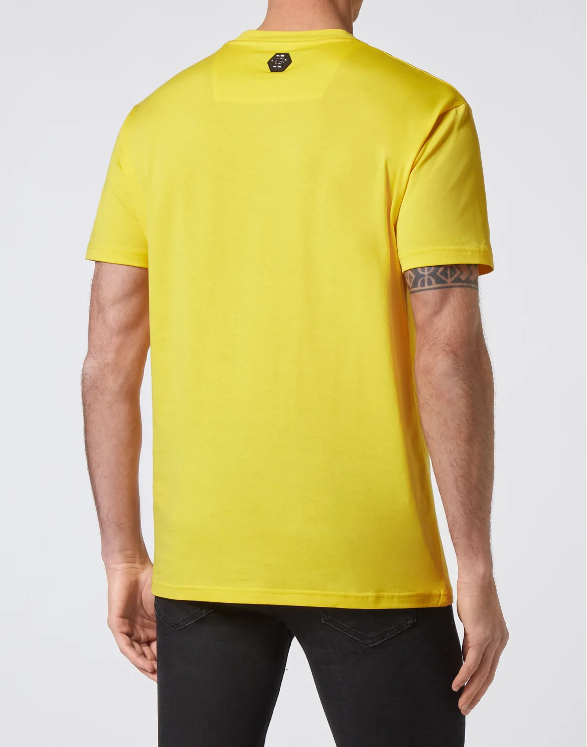 T-shirt Round Neck SS Flock print Hexagon, цвет: Желтый