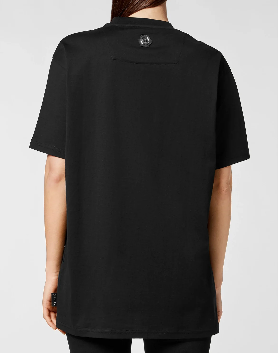T-shirt Round Neck SS Hexagon with Crystals, цвет: Черный