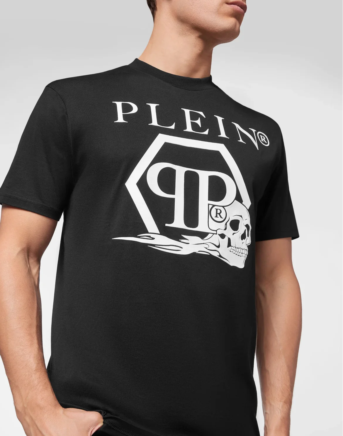 T-shirt Round Neck SS Skull and Plein, цвет: Черный