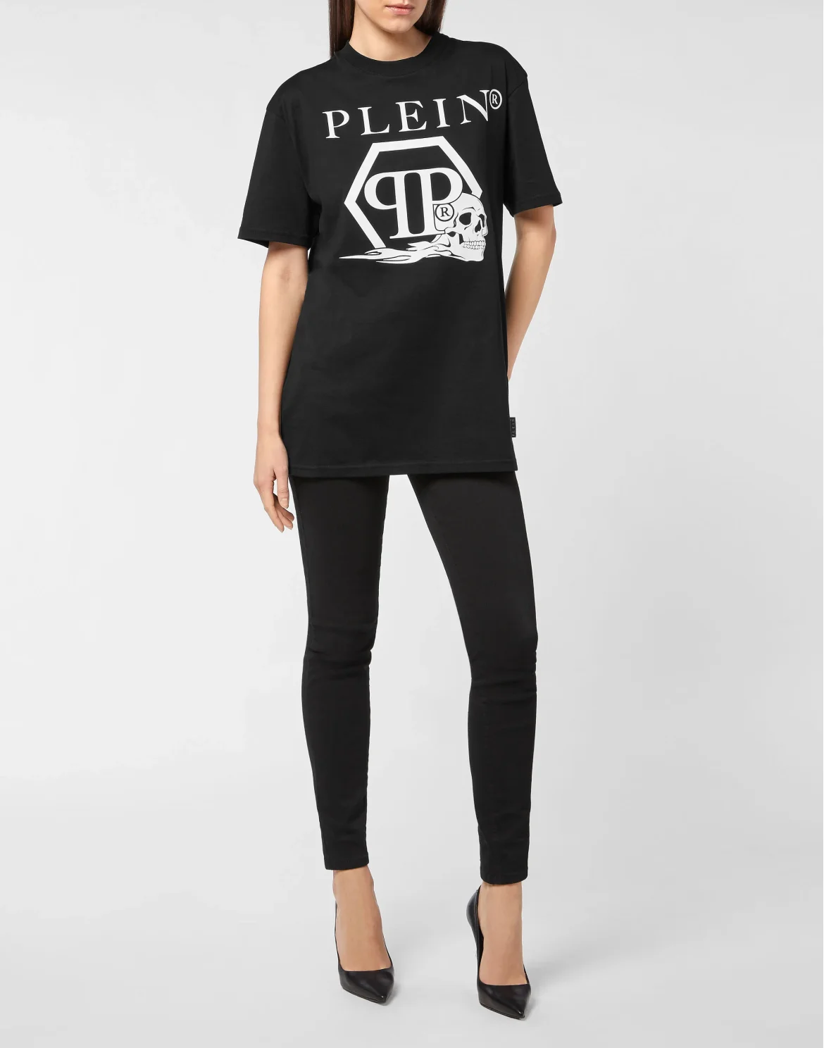 T-shirt Round Neck SS Skull and Plein, цвет: Черный