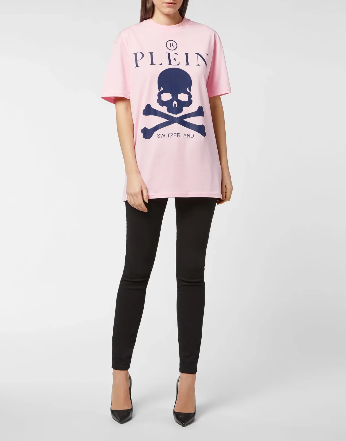 T-shirt Round Neck SS Skull and Plein, цвет: Розовый