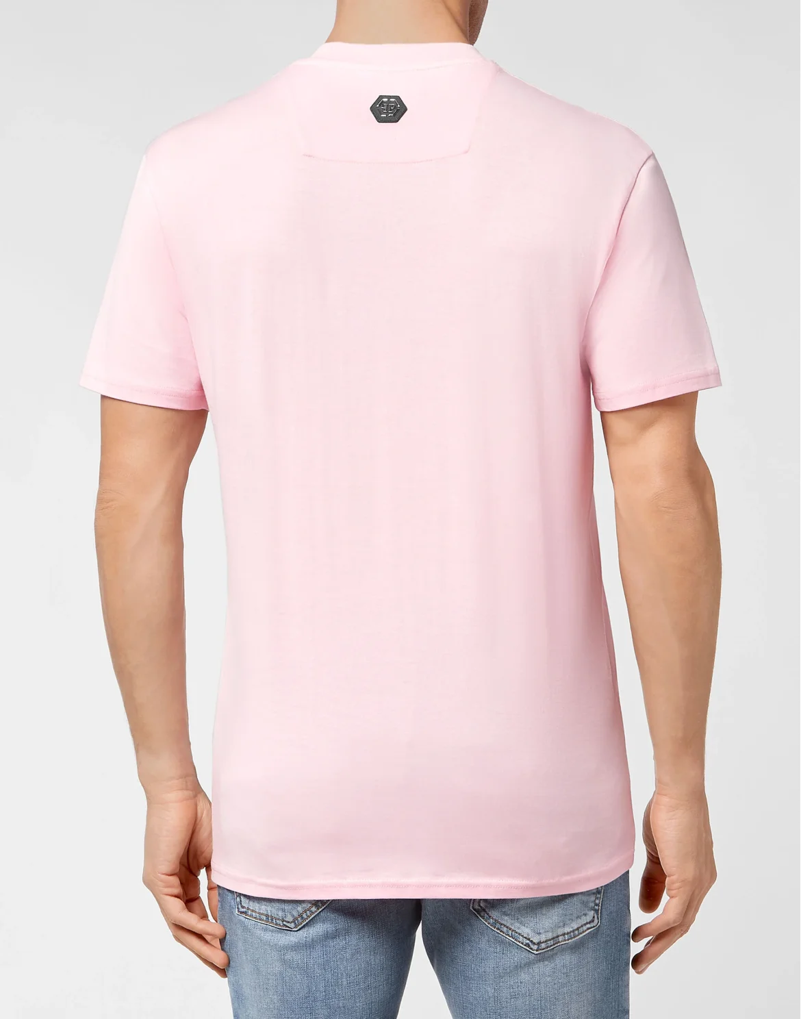 T-shirt Round Neck SS Skull and Plein, цвет: Розовый