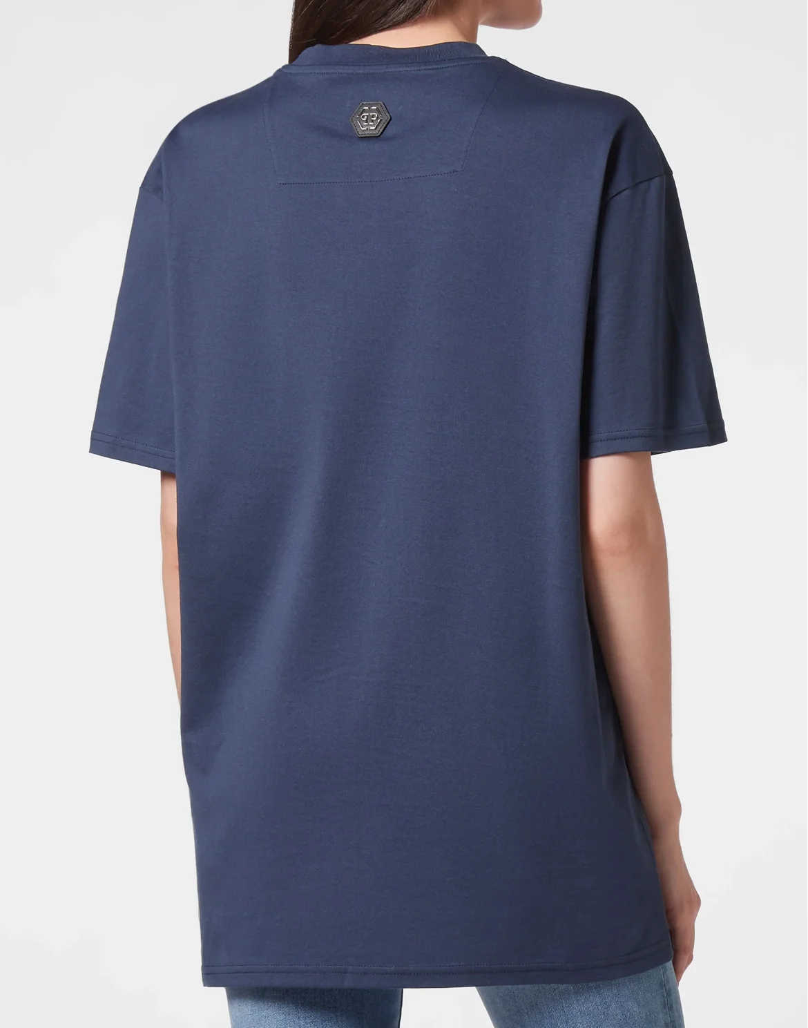 T-shirt Round Neck SS Skull and Plein, цвет: Синий