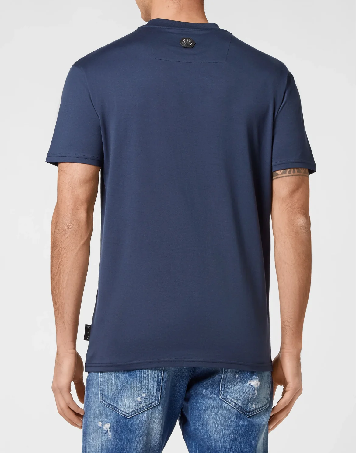 T-shirt Round Neck SS Skull and Plein, цвет: Синий