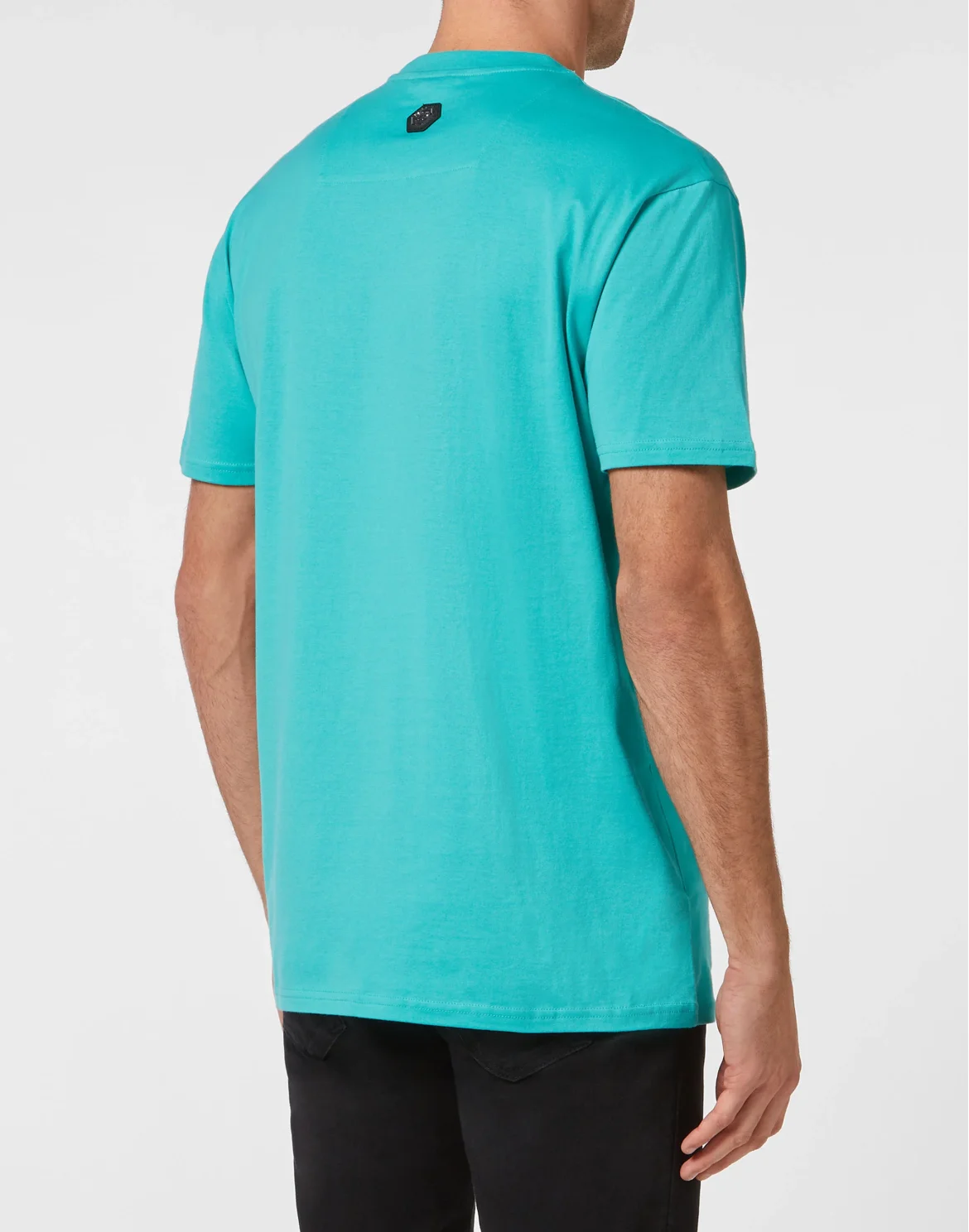 T-shirt Round Neck SS Skull and Plein, цвет: Бирюзовый
