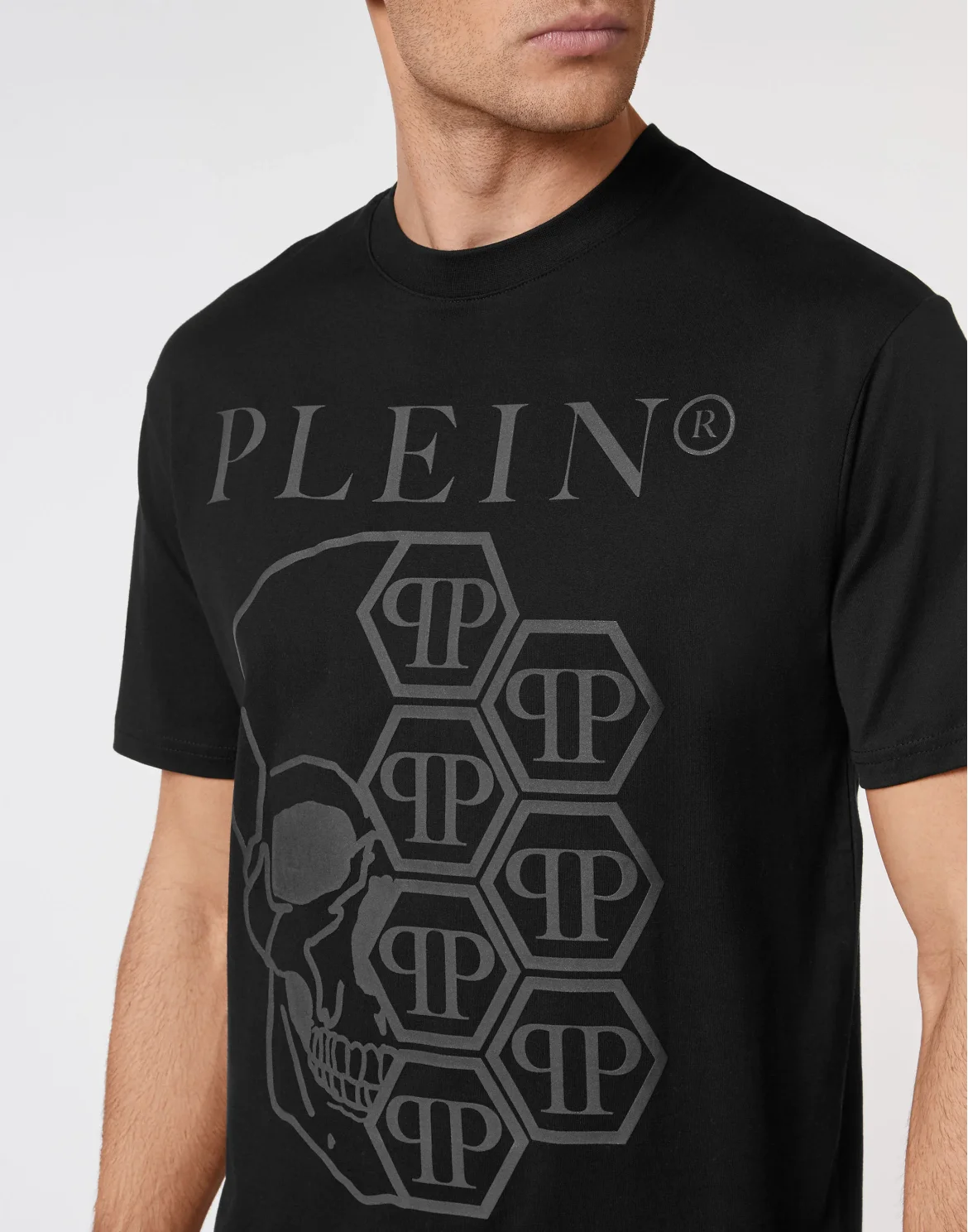 T-shirt Round Neck SS Skull and Plein, цвет: Черный