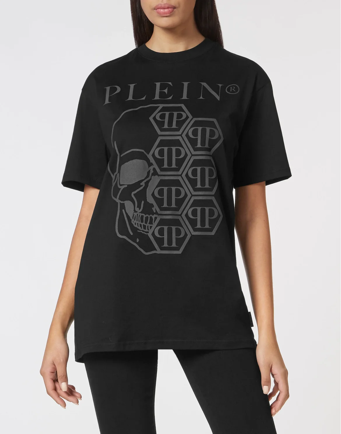 T-shirt Round Neck SS Skull and Plein, цвет: Черный