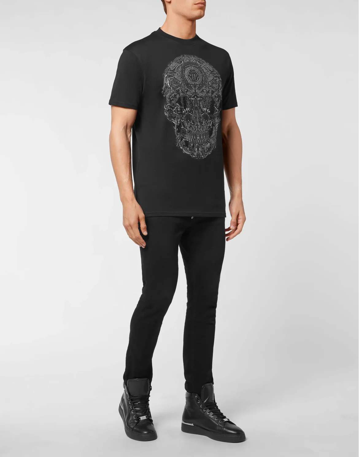 T-shirt Round Neck SS Baroque, цвет: Черный