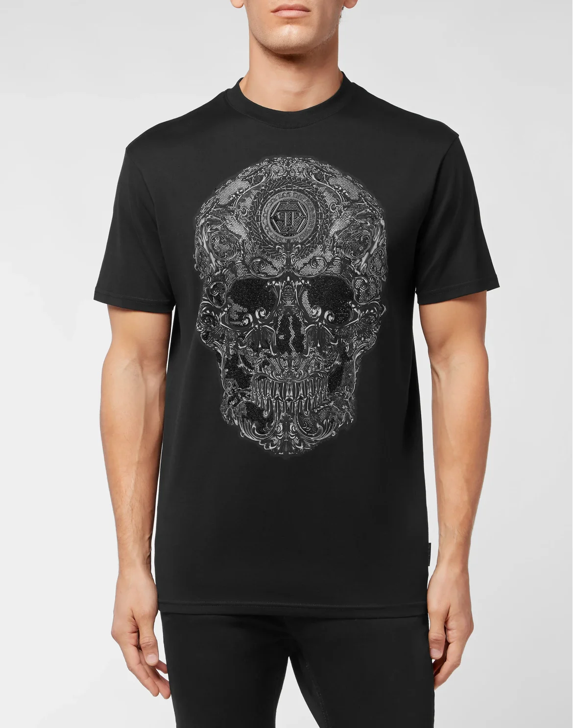 T-shirt Round Neck SS Baroque, цвет: Черный