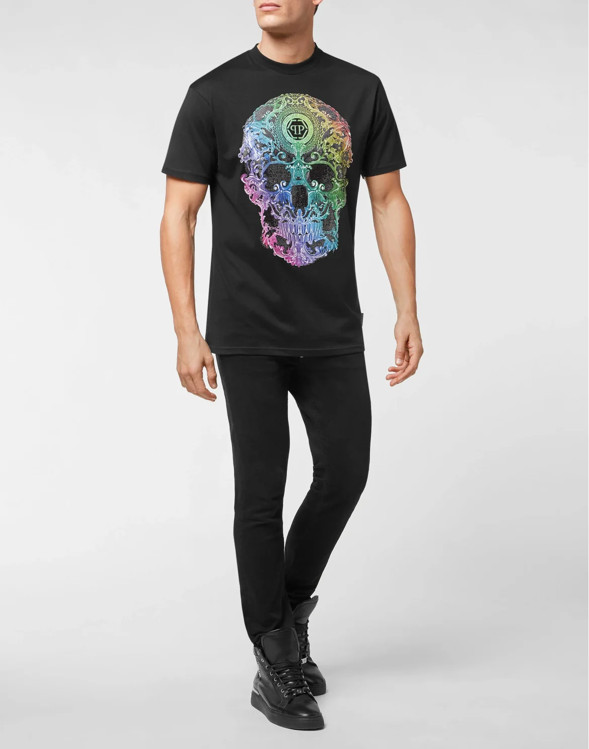T-shirt Round Neck SS Baroque, цвет: Черный