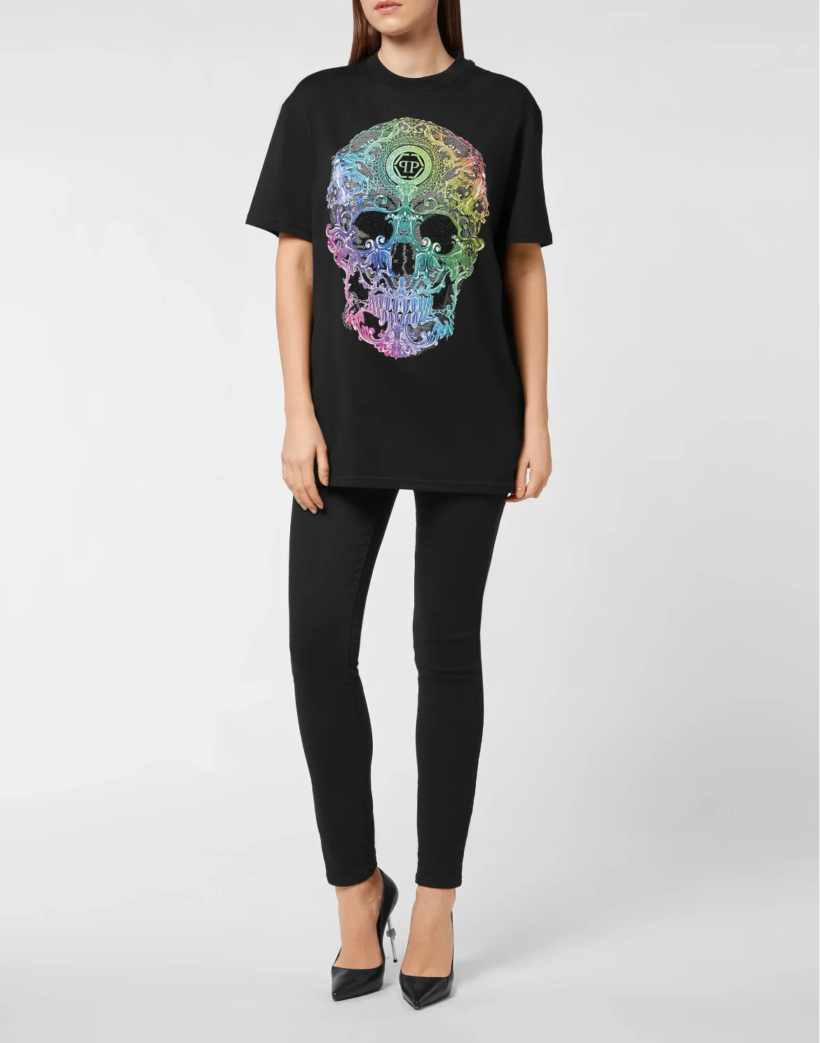 T-shirt Round Neck SS Baroque, цвет: Черный