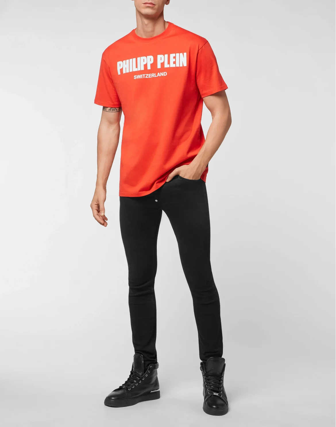 T-shirt Round Neck SS Philipp Plein TM, цвет: Красный