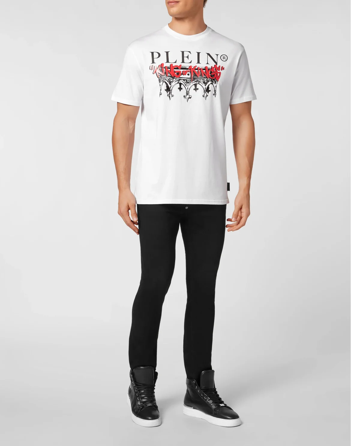 T-shirt Round Neck SS King Plein, цвет: Белый
