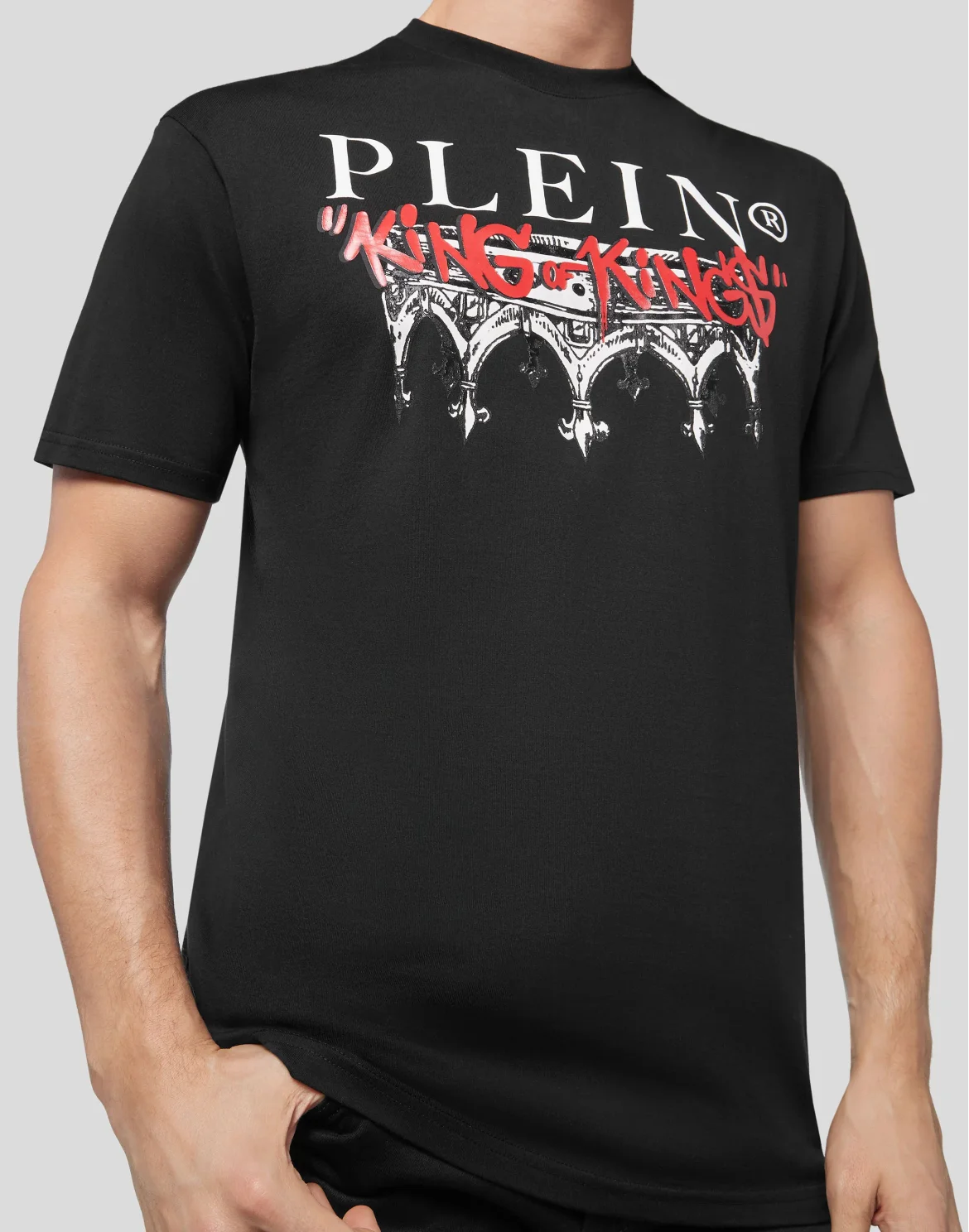 T-shirt Round Neck SS King Plein, цвет: Черный