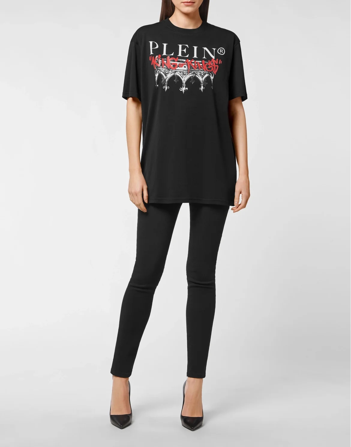 T-shirt Round Neck SS King Plein, цвет: Черный