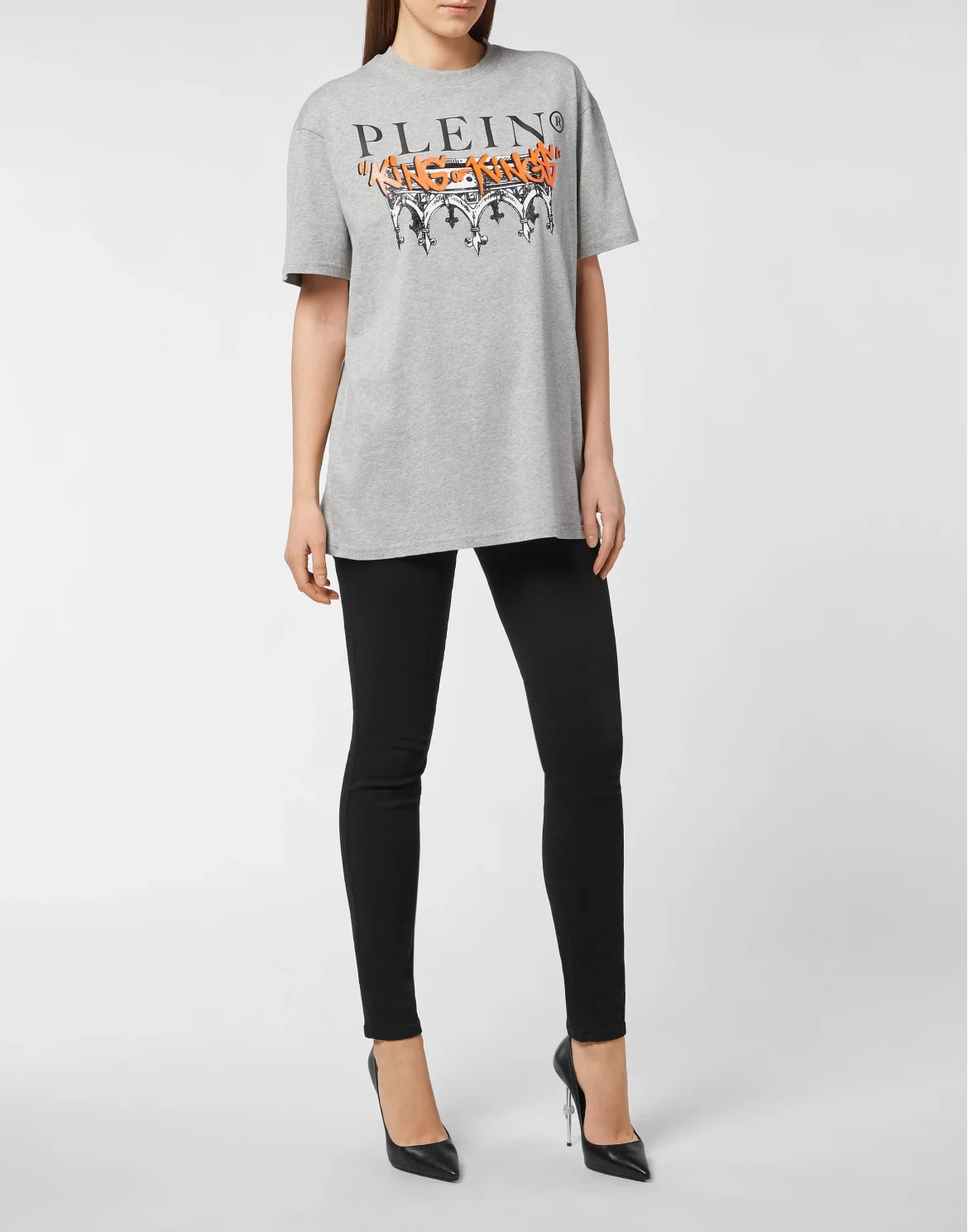 T-shirt Round Neck SS King Plein, цвет: Серый