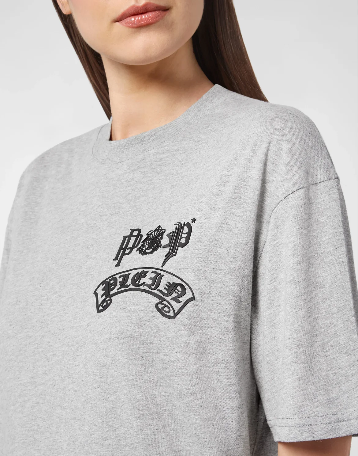 T-shirt Round Neck SS Gothic Plein, цвет: Серый
