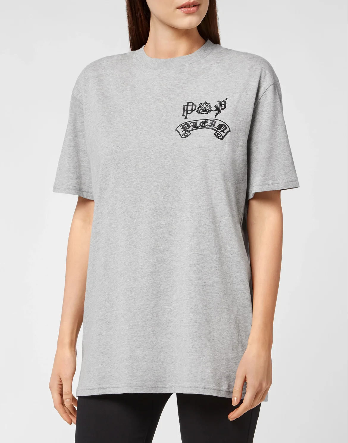 T-shirt Round Neck SS Gothic Plein, цвет: Серый