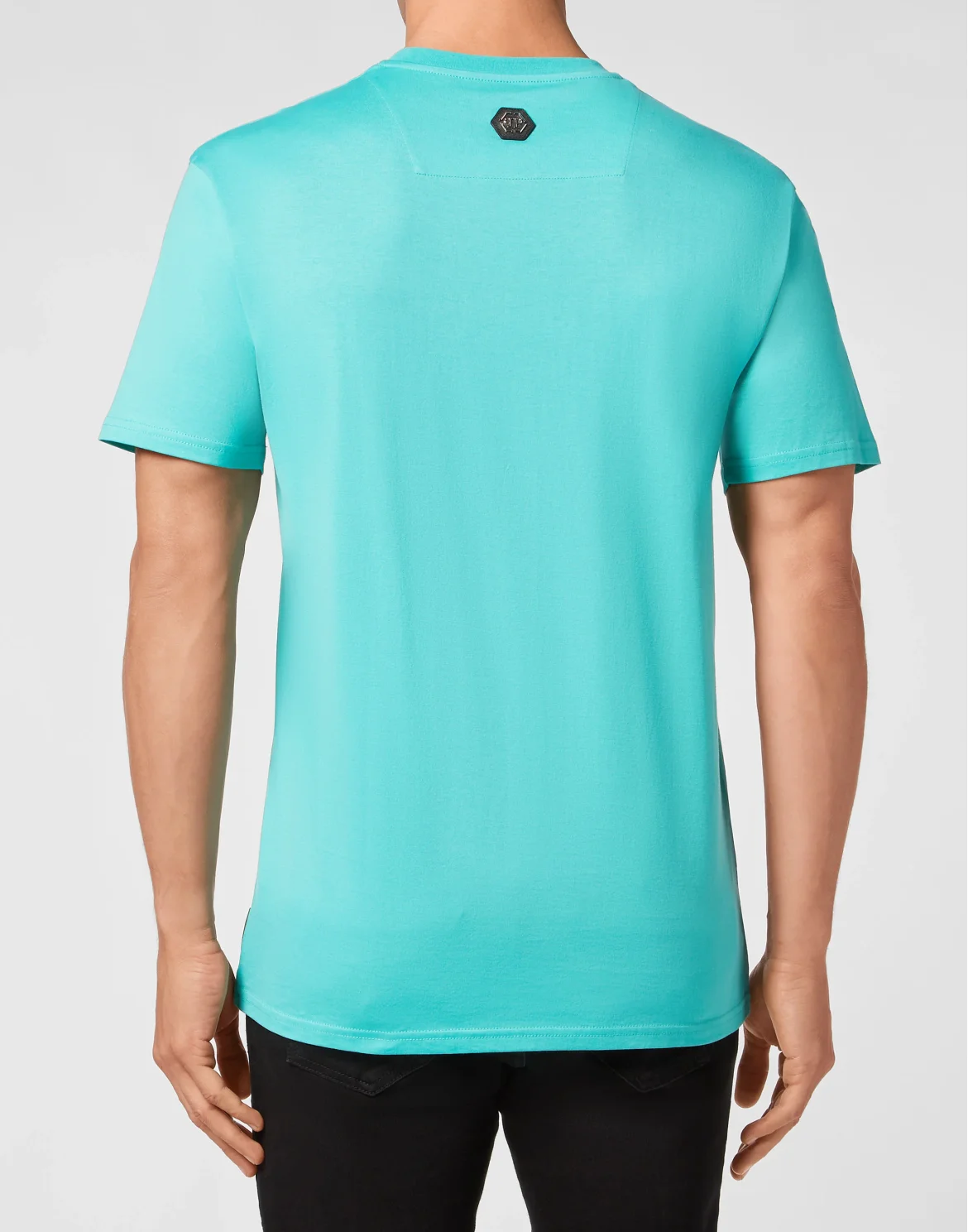T-shirt Round Neck SS Gothic Plein, цвет: Бирюзовый