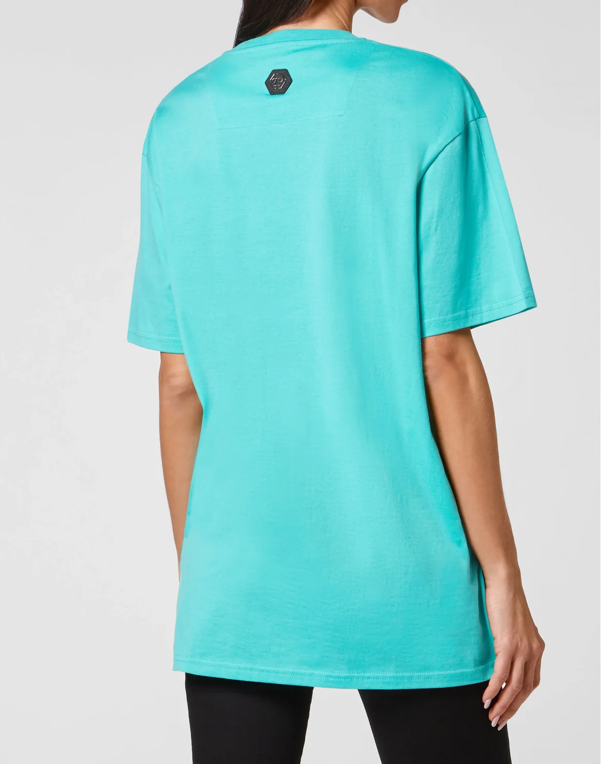 T-shirt Round Neck SS Gothic Plein, цвет: Бирюзовый