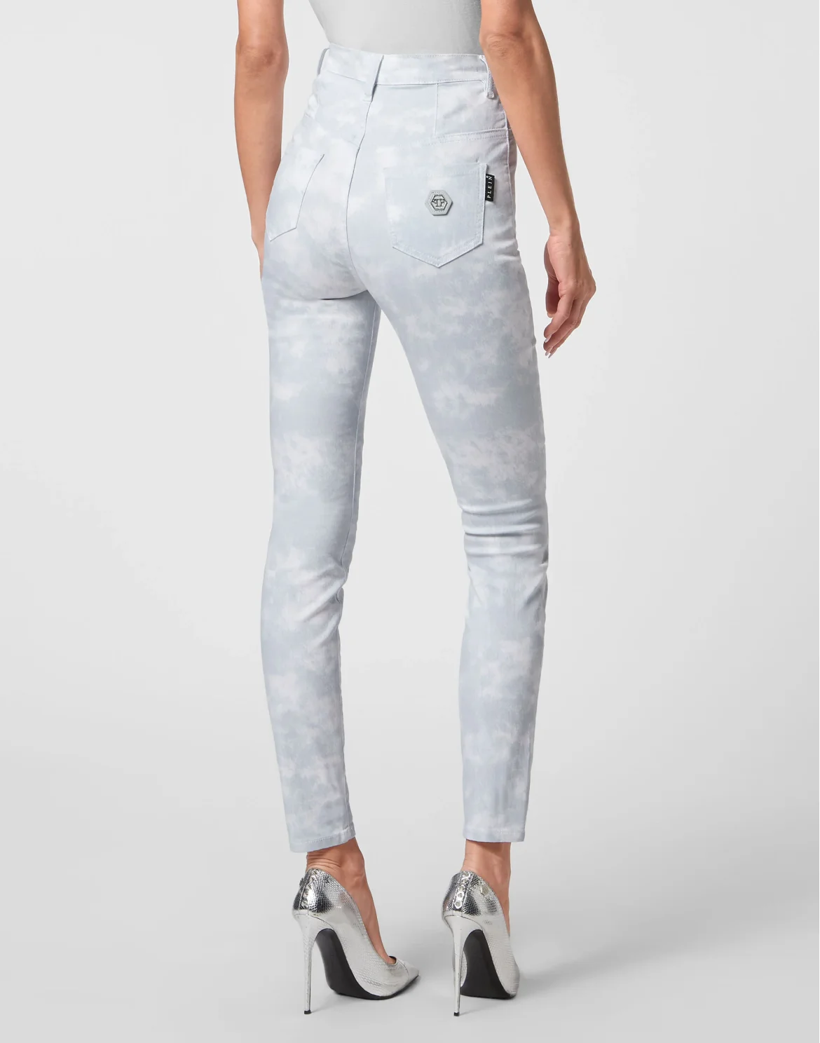 Super High Waist Jegging Tie dye, цвет: Серый