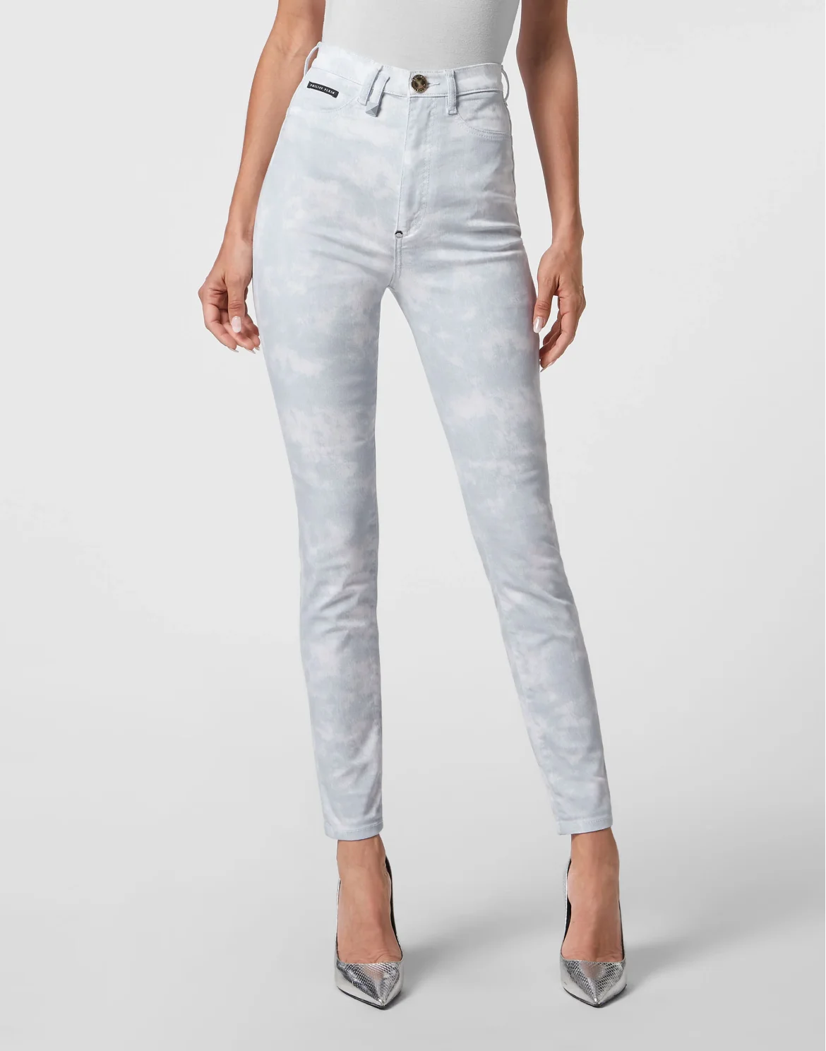 Super High Waist Jegging Tie dye, цвет: Серый