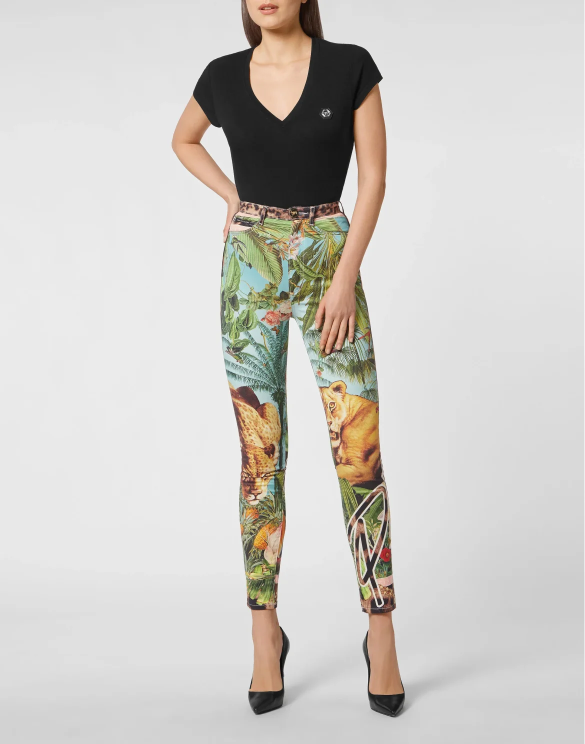 Denim Super High Waist Jegging, цвет: Белый