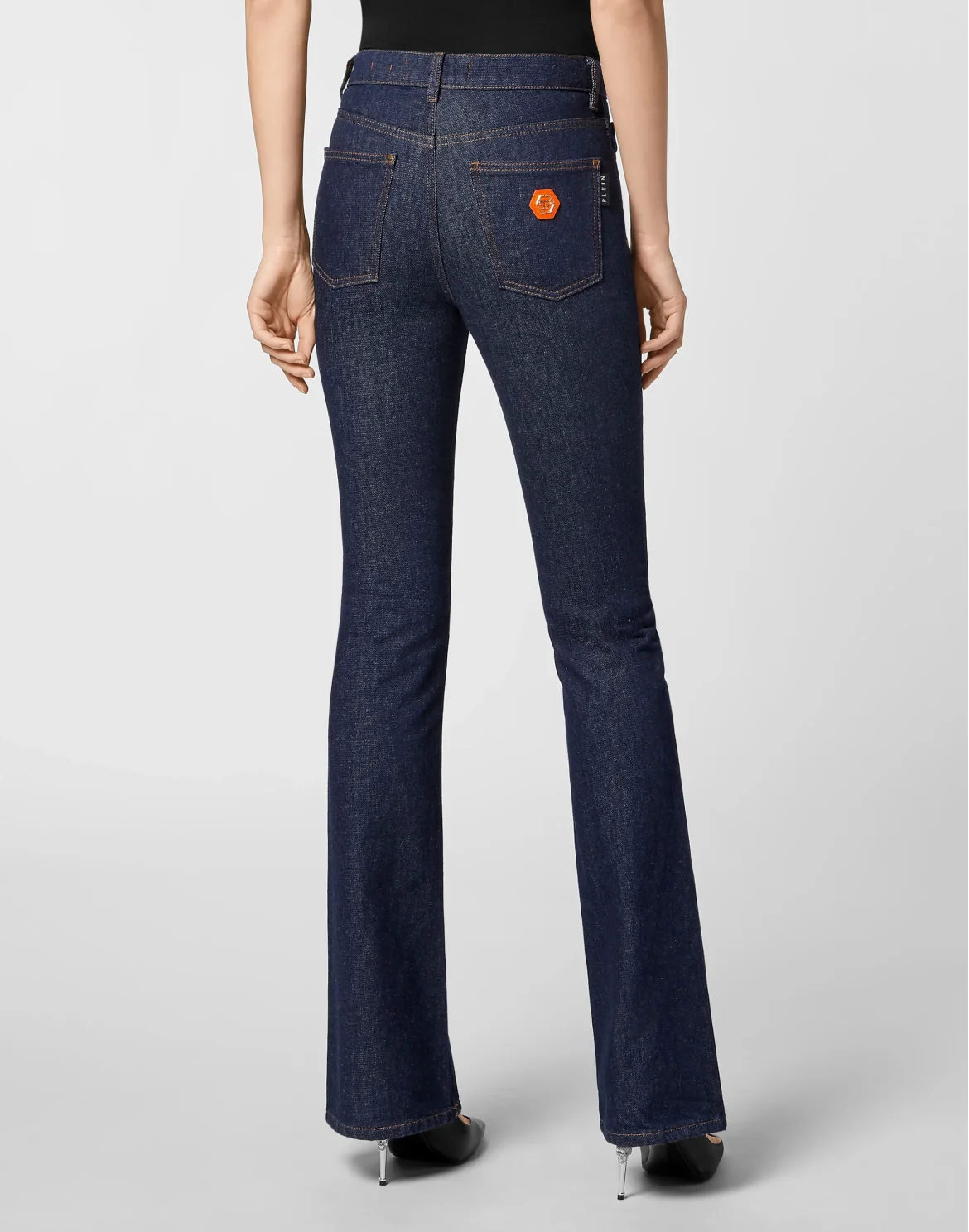 Denim High Waisted Flare, цвет: Синий
