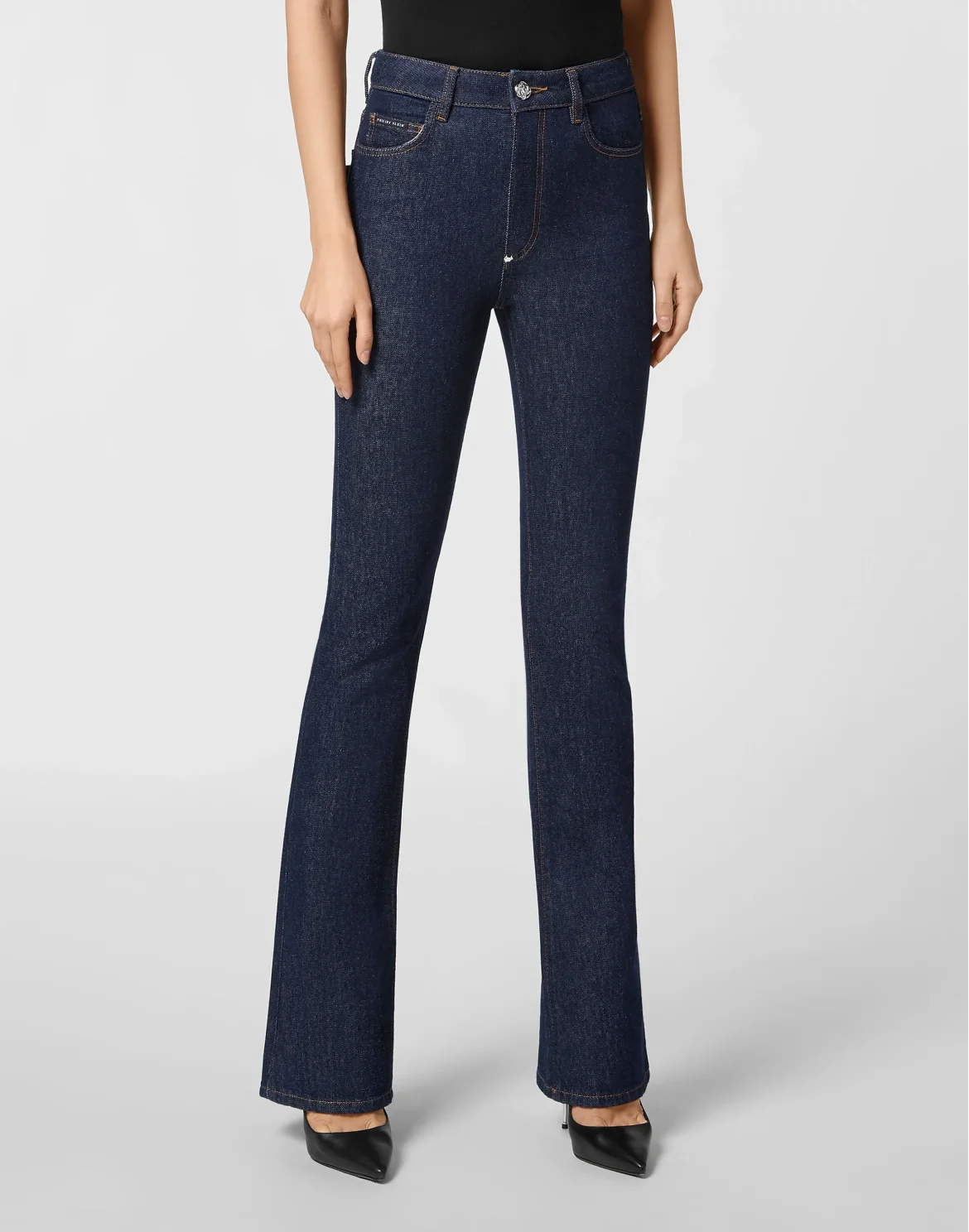 Denim High Waisted Flare, цвет: Синий