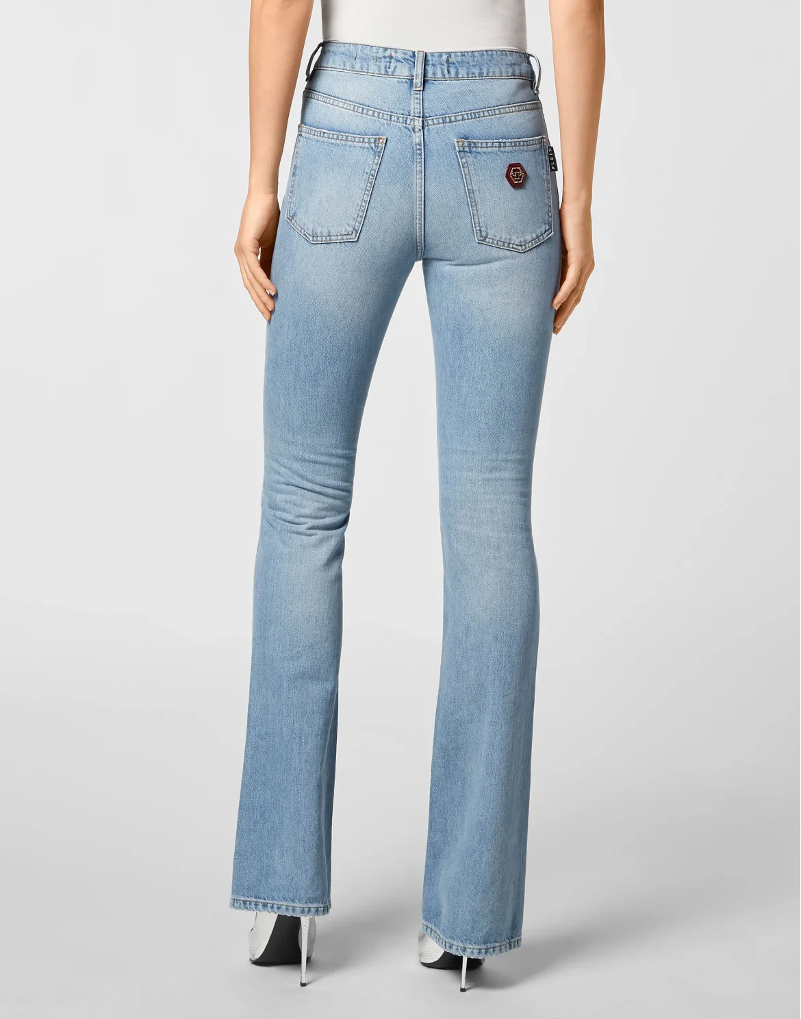 Denim High Waisted Flare, цвет: Синий