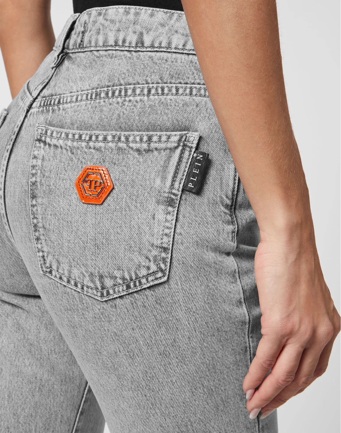 Denim High Waisted Flare, цвет: Серый