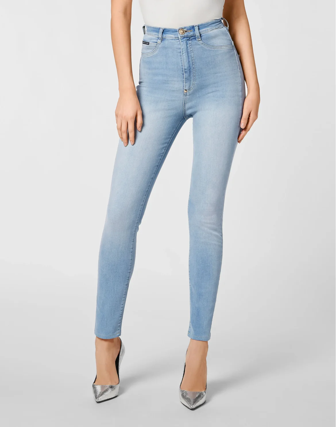 Denim Super High Waist Jegging, цвет: Синий