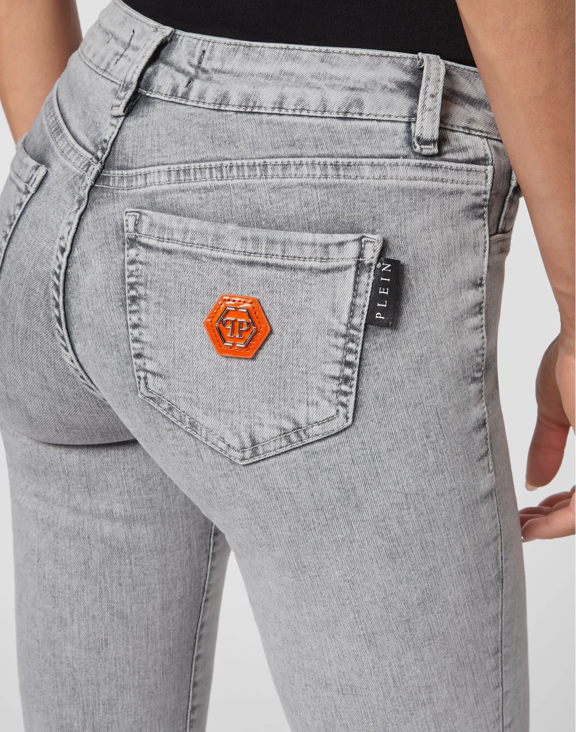 Denim Trousers Jeggings, цвет: Серый