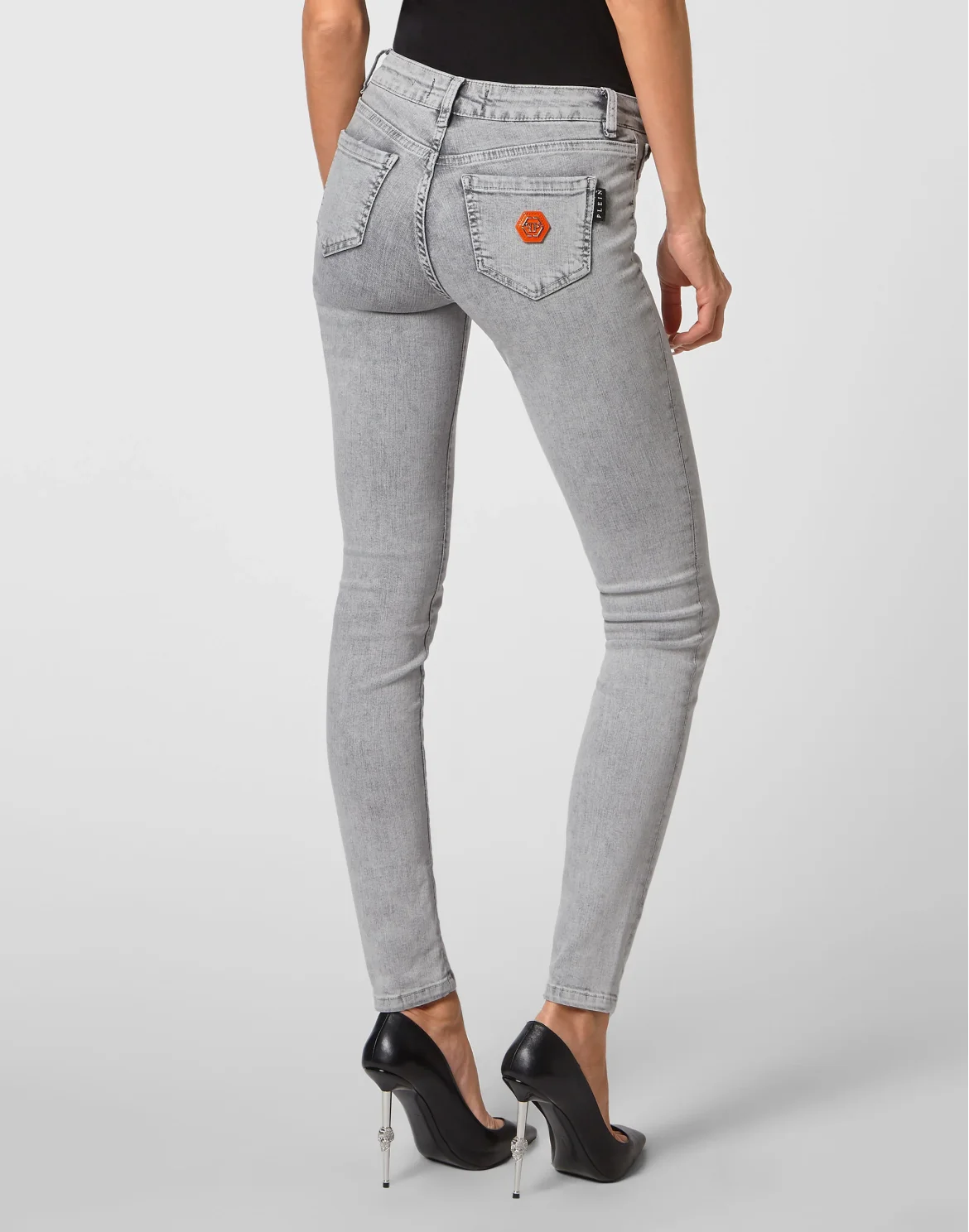Denim Trousers Jeggings, цвет: Серый