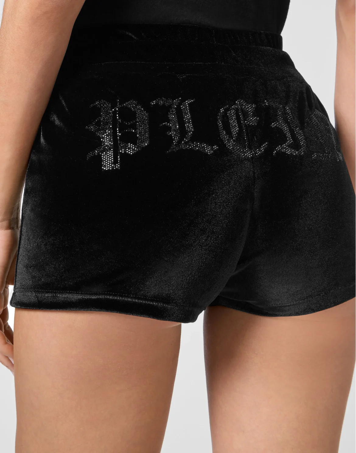 Velvet Jogging Hot Pants Shorts Gothic Plein, цвет: Черный