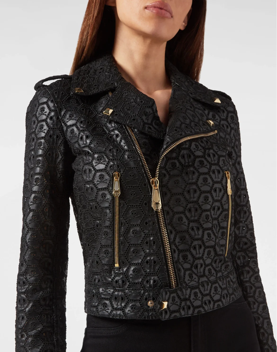 Sangallo  Leather Biker Jacket, цвет: Черный