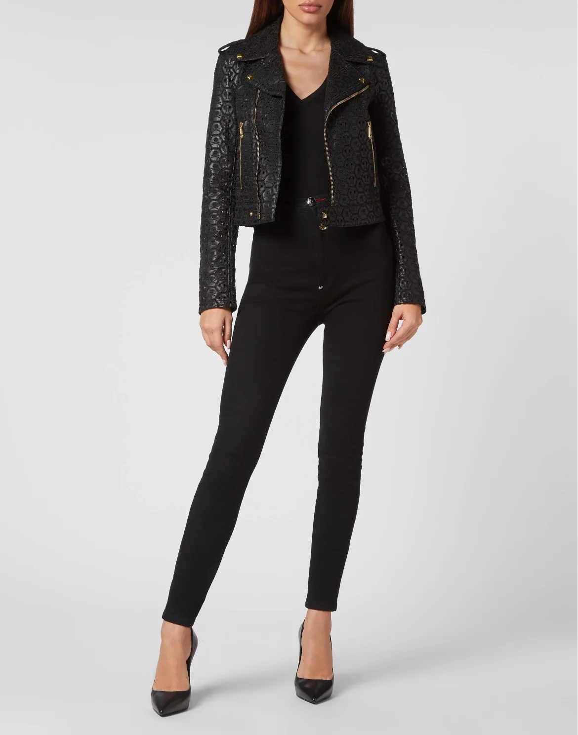 Sangallo  Leather Biker Jacket, цвет: Черный