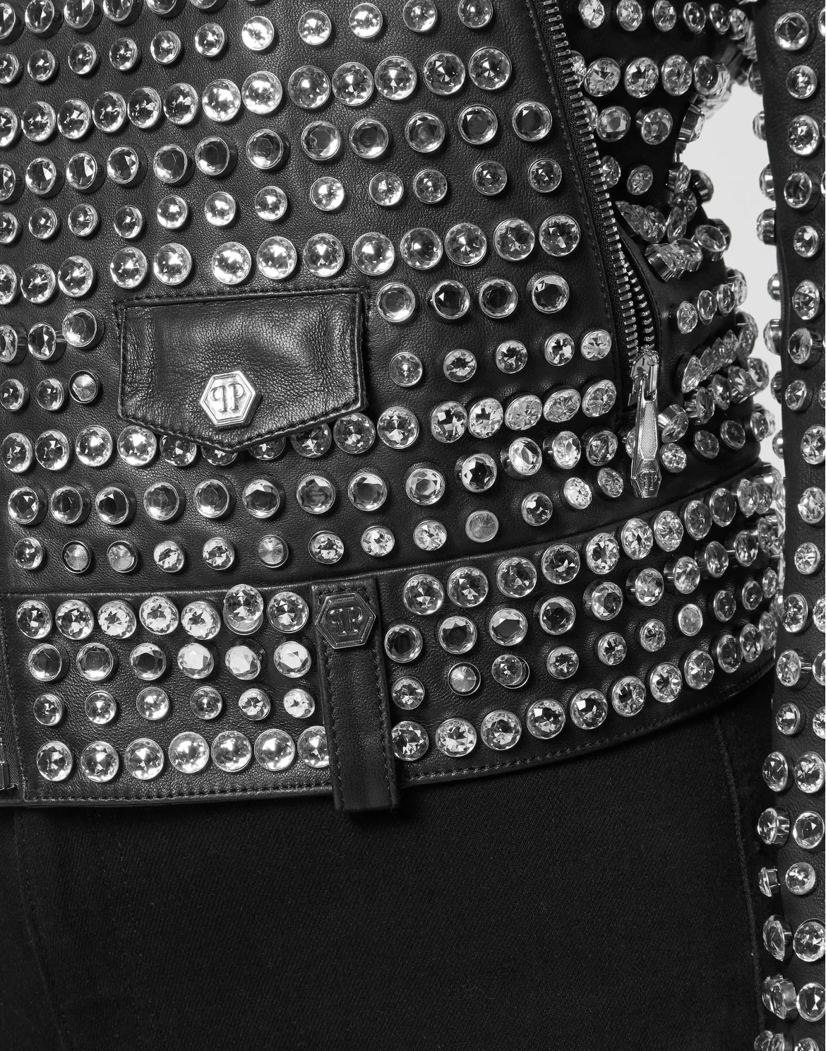 LIMITED  EDITION  CRYSTAL  BIKER with Crystals, цвет: Черный