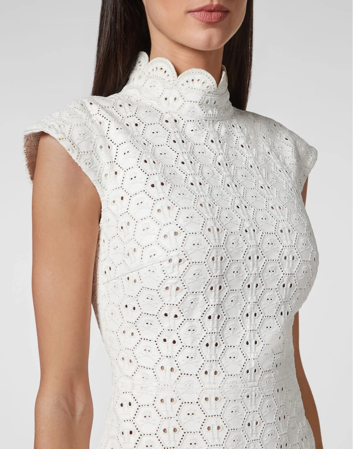 Sangallo Leather Dress, цвет: Белый