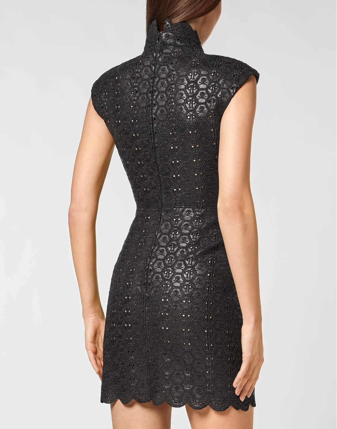 Sangallo Leather Dress, цвет: Черный