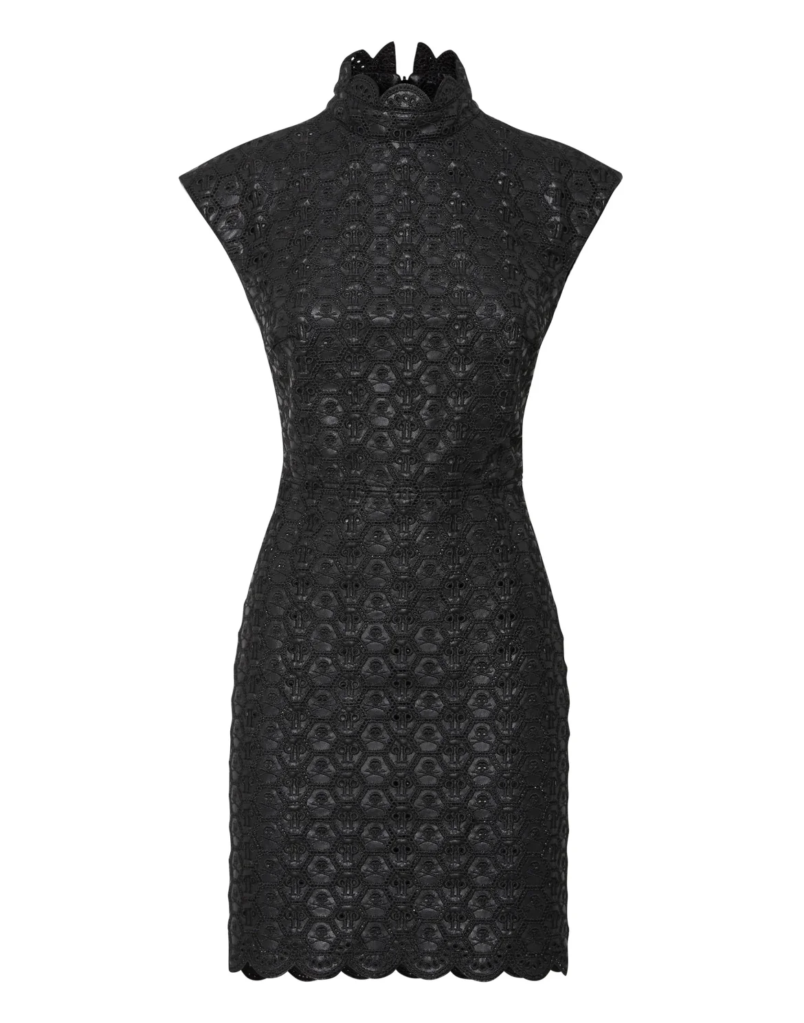 Sangallo Leather Dress, цвет: Черный