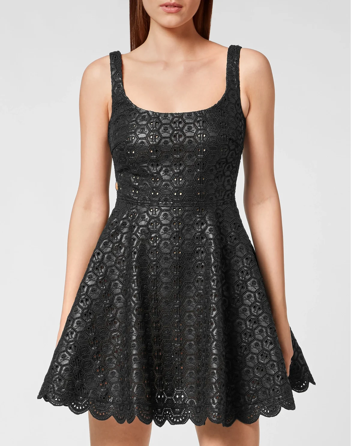 TEXAS SAN  GALLO LEATHER  DRESS, цвет: Черный