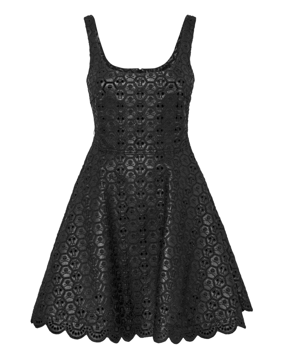 TEXAS SAN  GALLO LEATHER  DRESS, цвет: Черный