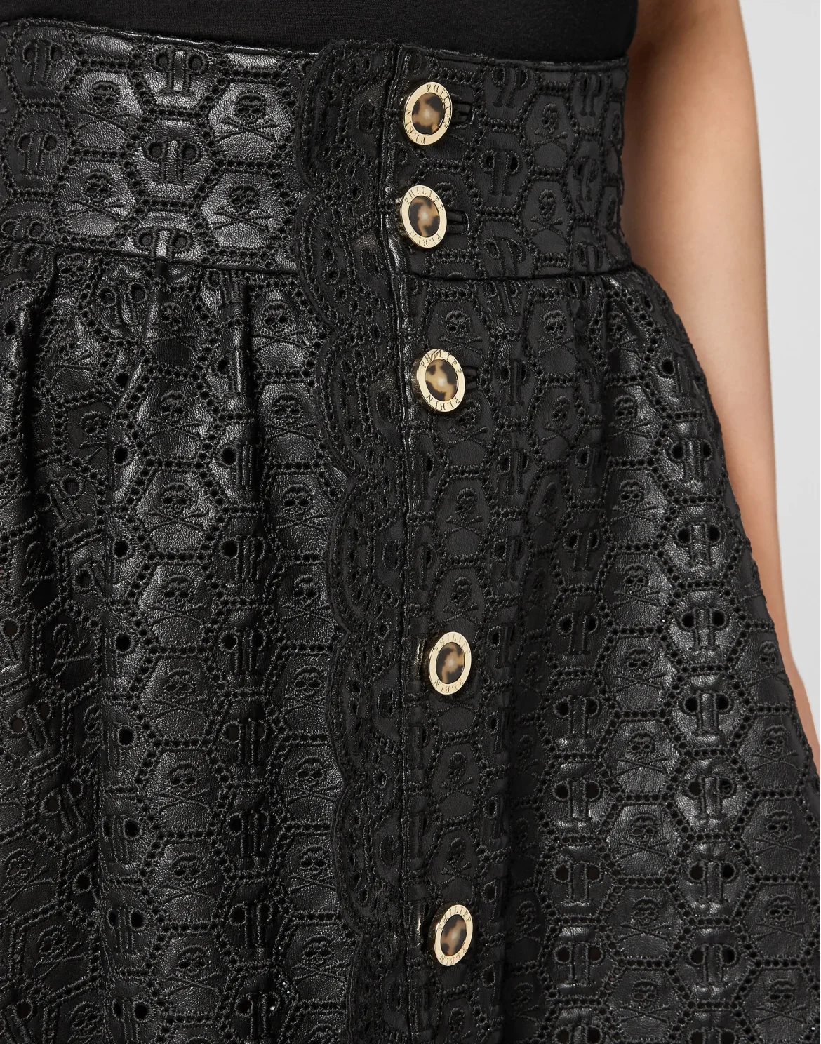 Sangallo Leather Maxi Skirt, цвет: Черный