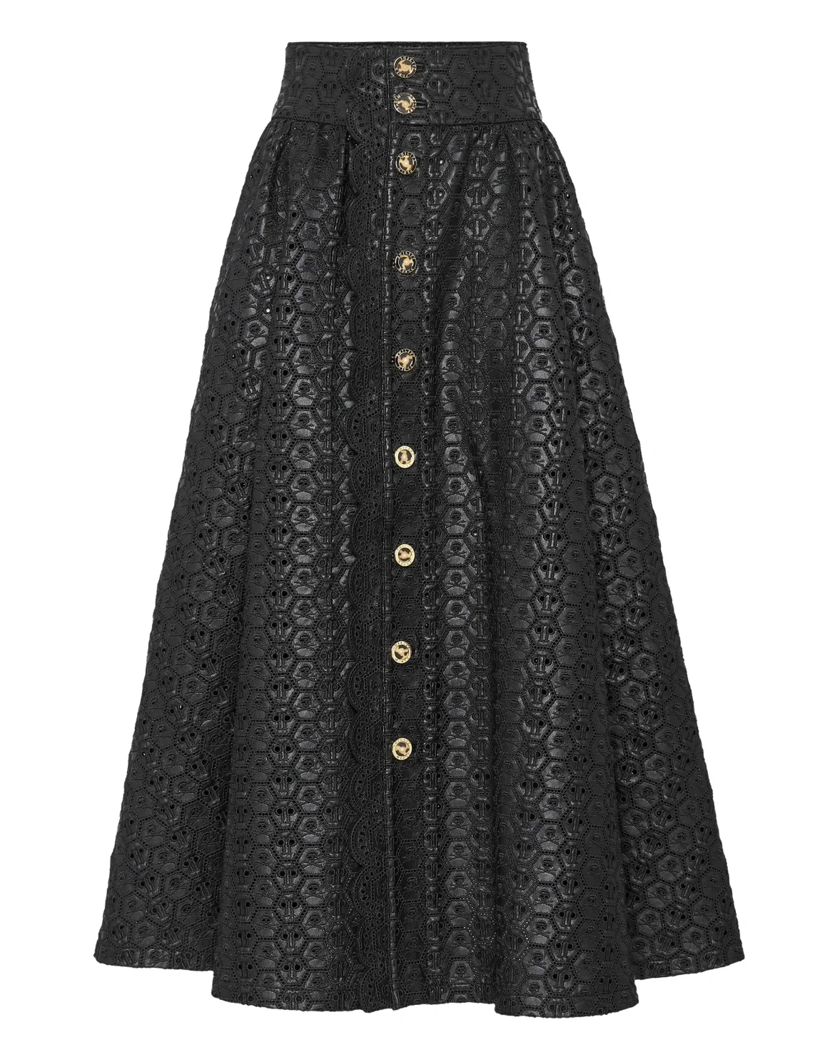 Sangallo Leather Maxi Skirt, цвет: Черный
