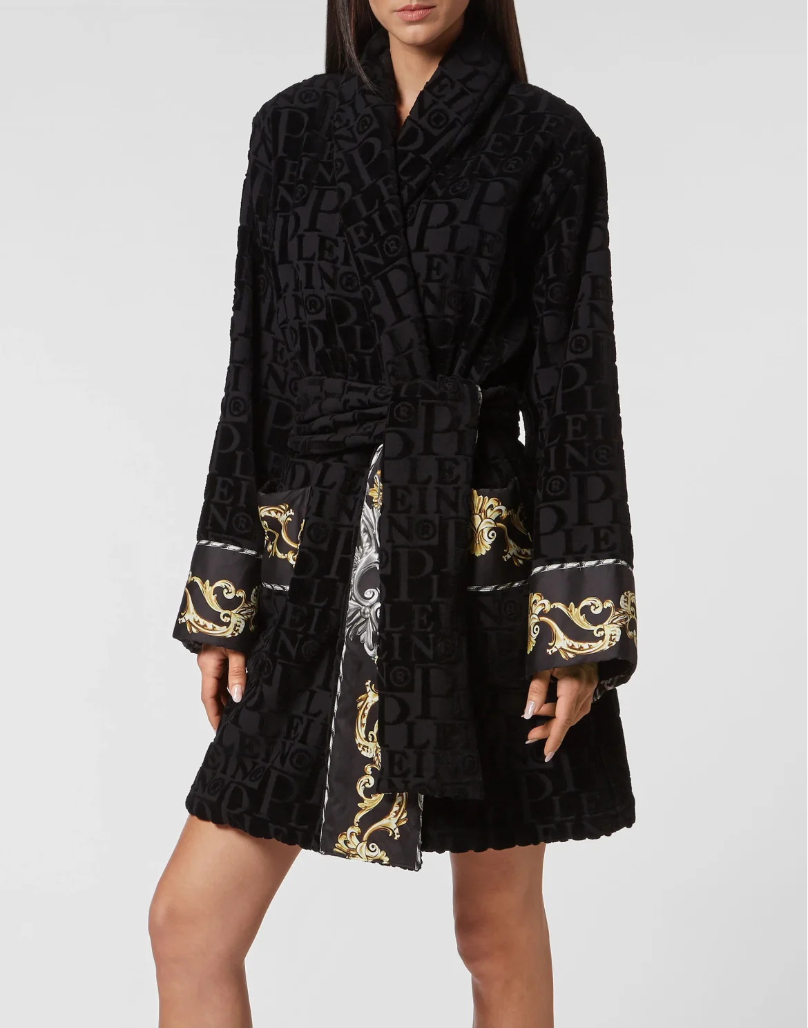 Bathrobe Baroque, цвет: Черный