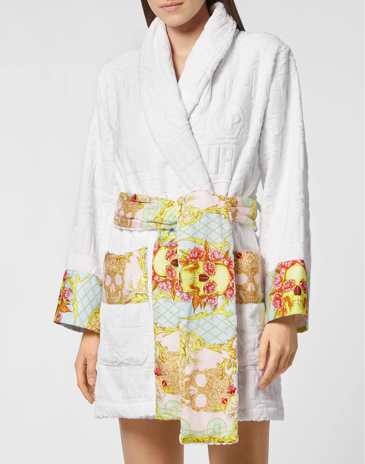 Short Bathrobe + Sleeping mask Baroque, цвет: Мультиколор