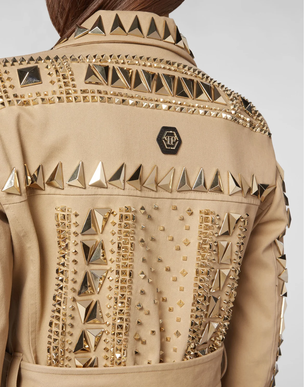 Canvas Trench coat Studs, цвет: Бежевый